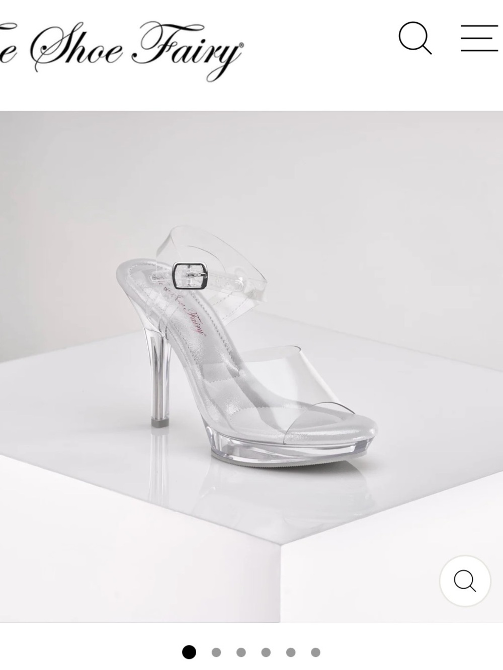 The Shoe Fairy Olympian Clear Grey Bottom Heels